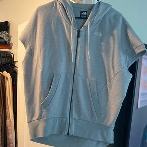 North face sleeveless zip up XS runs big